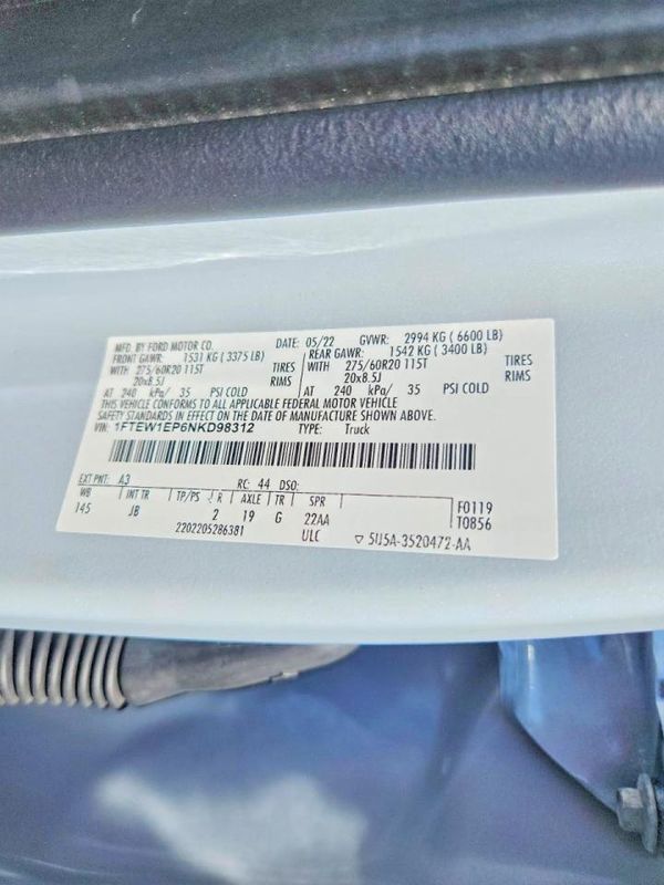2022 FORD F150
