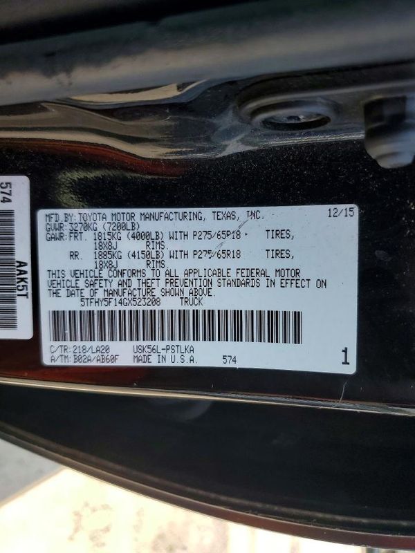2016 TOYOTA TUNDRA