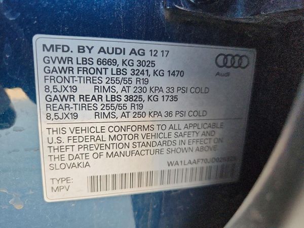 2018 AUDI Q7 quattro Premium Plus