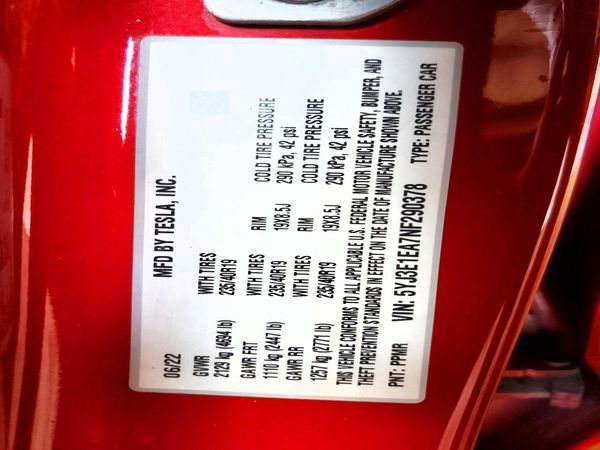 2022 TESLA MODEL 3
