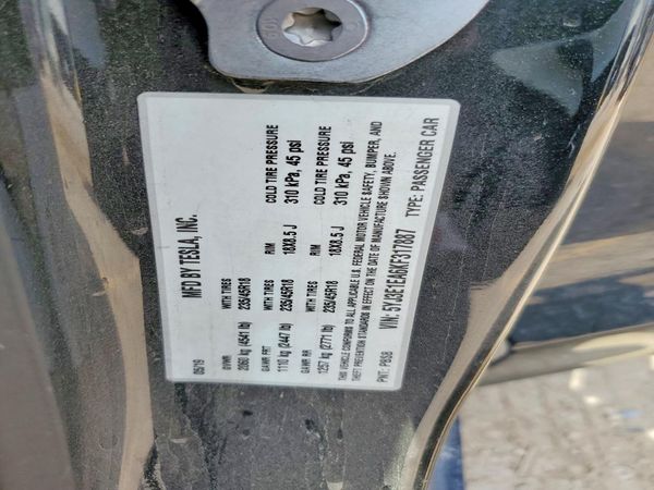 2019 TESLA MODEL 3