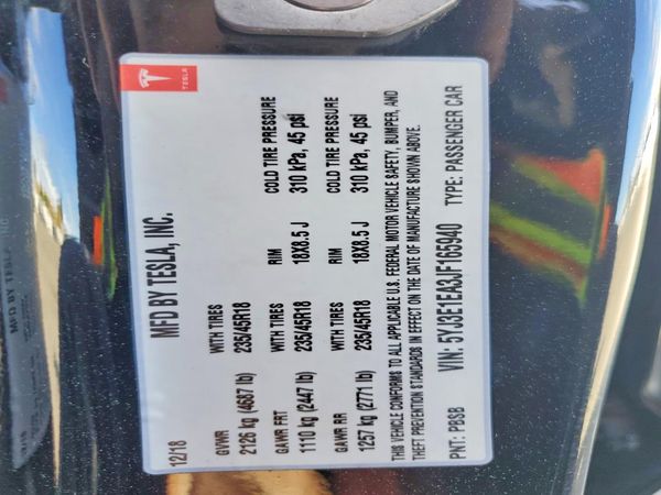 2018 TESLA MODEL 3