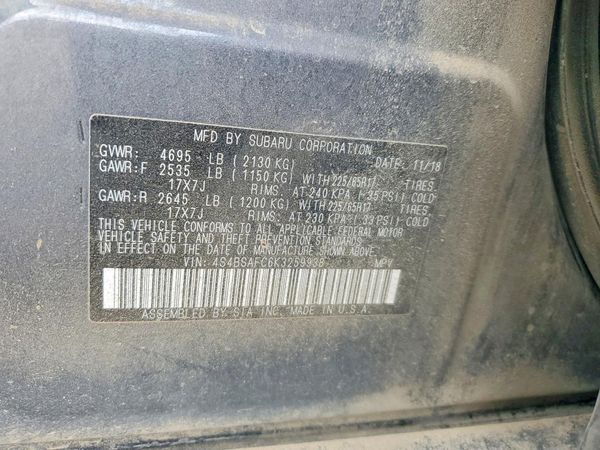 2019 SUBARU OUTBACK Premium+ES