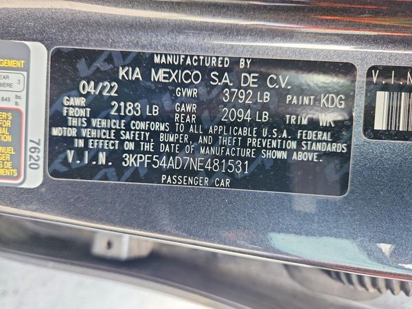 2022 KIA FORTE GT Line