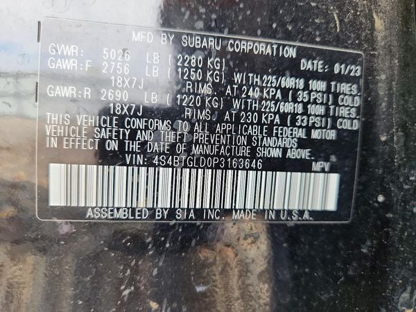 2023 SUBARU OUTBACK Onyx Edition