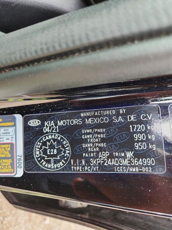 2021 KIA FORTE FE, LXS