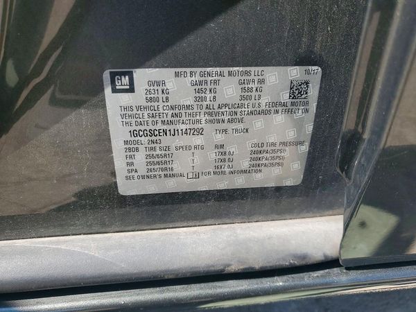 2018 CHEVROLET COLORADO LT
