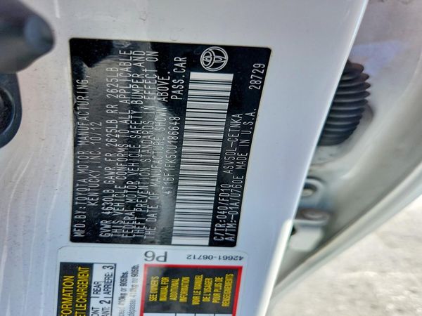 2012 TOYOTA CAMRY