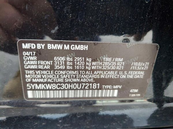 2017 BMW X6 X6 M