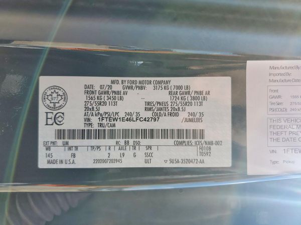 2020 FORD F150