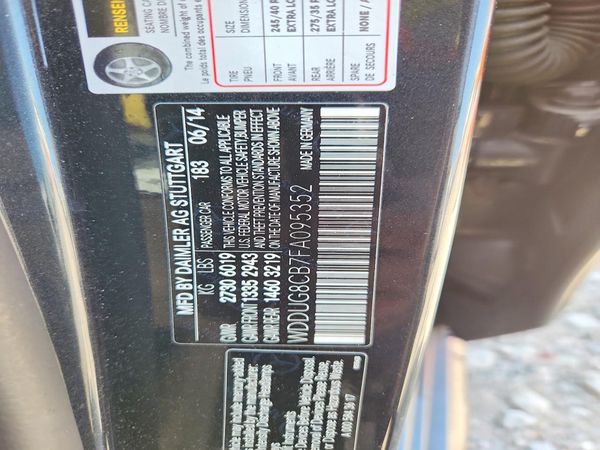 2015 MERCEDES-BENZ S-CLASS S550 — VINS