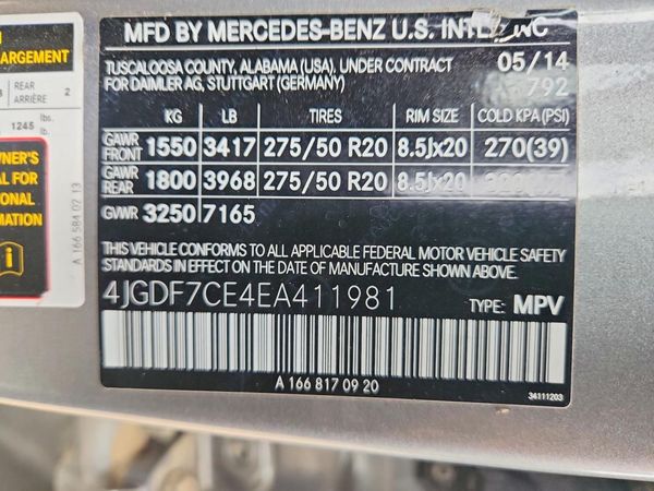 2014 MERCEDES-BENZ GL GL450 4MATIC