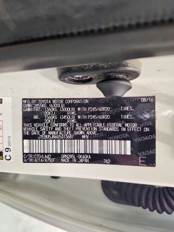 2016 TOYOTA 4RUNNER Base Grade