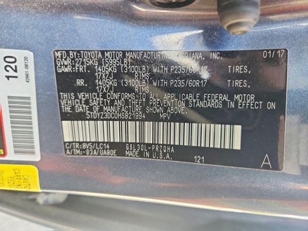 2017 TOYOTA SIENNA