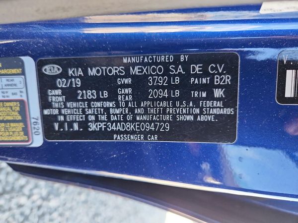 2019 KIA FORTE