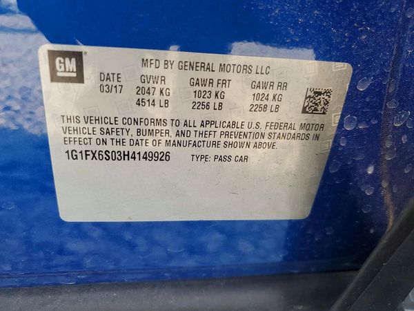 2017 CHEVROLET BOLT EV