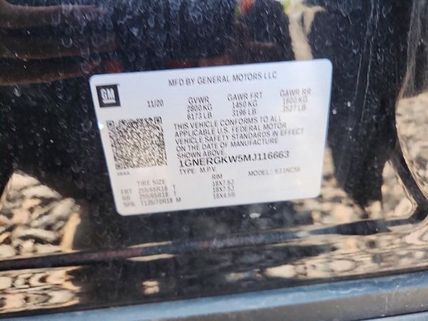 2021 CHEVROLET TRAVERSE LT