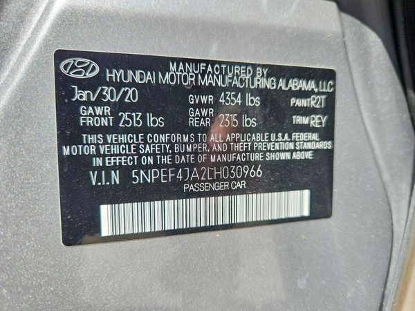 2020 HYUNDAI SONATA