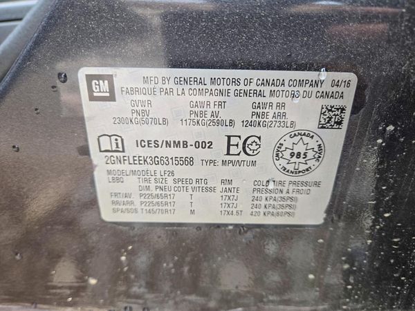 2016 CHEVROLET EQUINOX LS