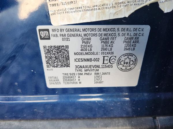 2022 CHEVROLET EQUINOX LT (1LT)