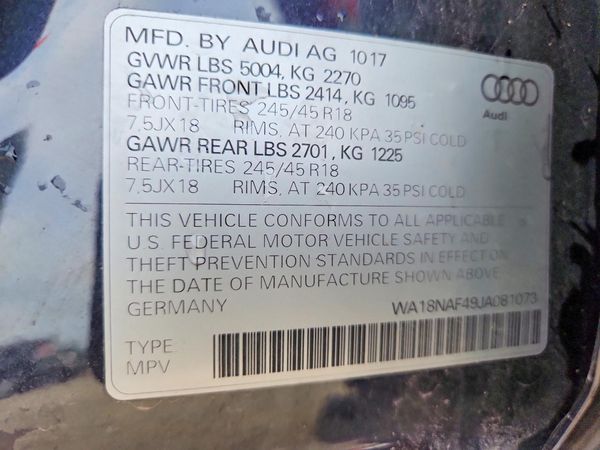2018 AUDI A4 ALLROAD