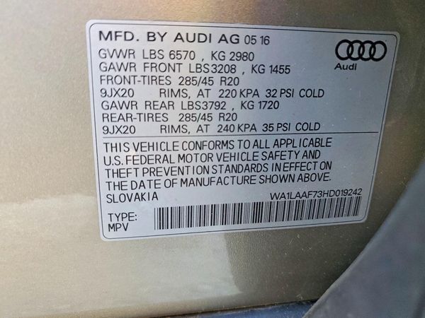 2017 AUDI Q7 quattro Premium Plus