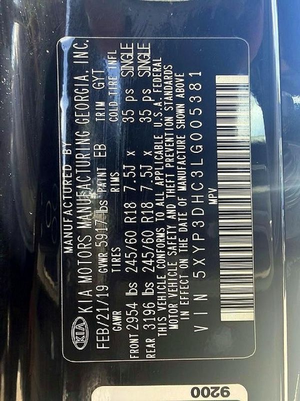 2020 KIA TELLURIDE EX