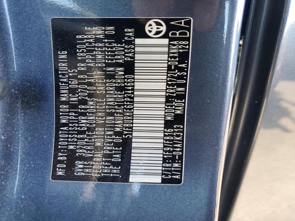 2015 TOYOTA COROLLA L/LE