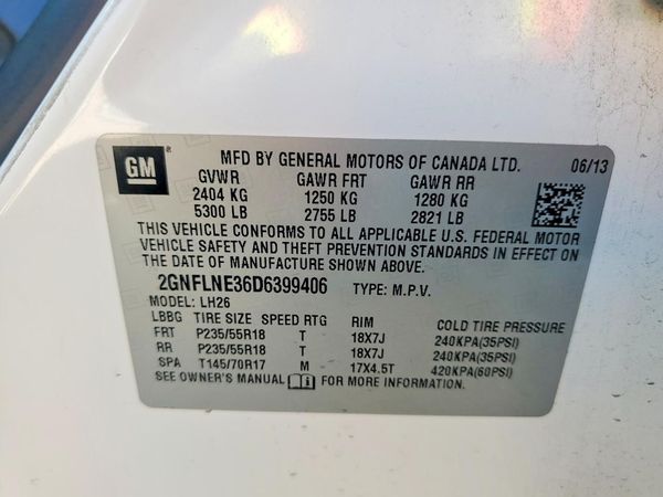 2013 CHEVROLET EQUINOX 2LT