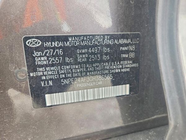 2016 HYUNDAI SONATA