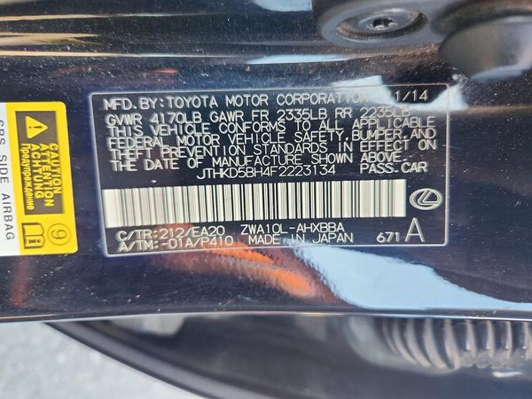 2015 LEXUS CT