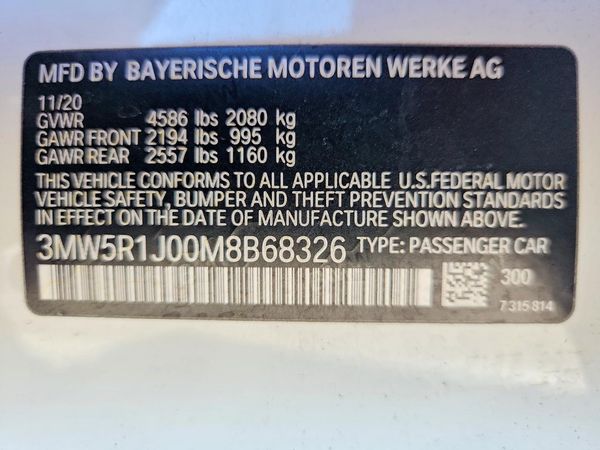 2021 BMW 330I