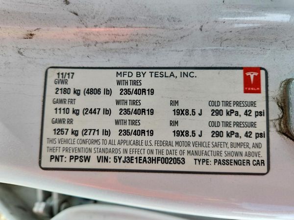 2017 TESLA MODEL 3