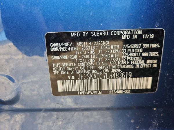 2020 SUBARU FORESTER Base Plus+ES