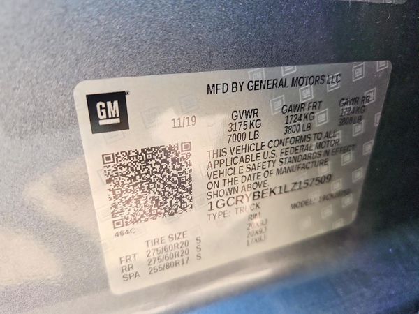 2020 CHEVROLET SILVERADO Custom — VINS
