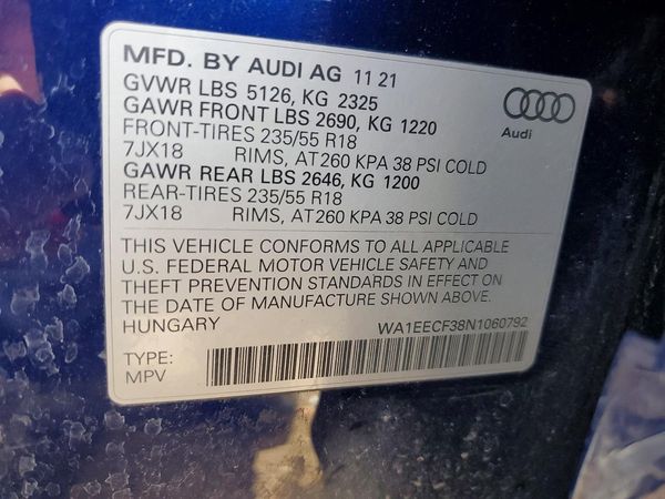 2022 AUDI Q3