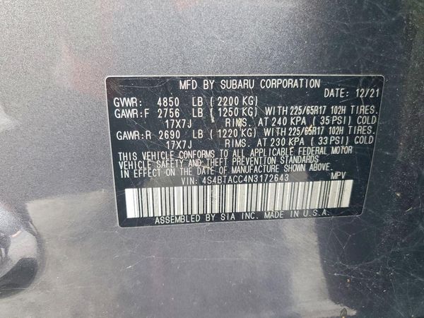 2022 SUBARU OUTBACK Premium