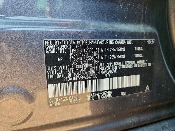 2021 TOYOTA RAV4 XLE Premium
