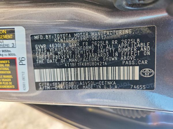 2017 TOYOTA CAMRY
