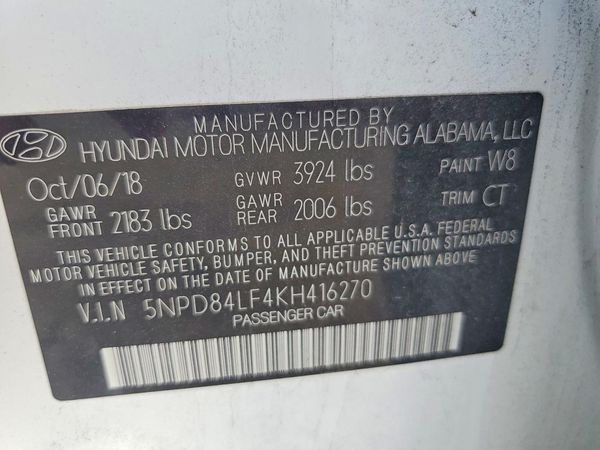 2019 HYUNDAI ELANTRA