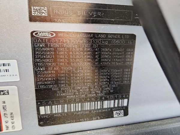 2019 LAND ROVER DISCOVERY