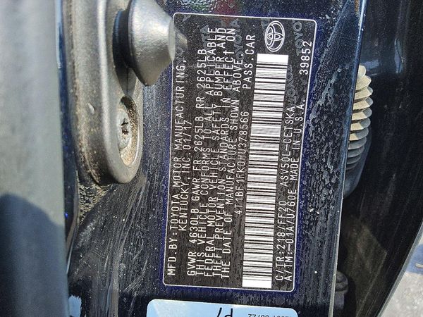 2017 TOYOTA CAMRY LE/SE/XLE/XSE — VINS