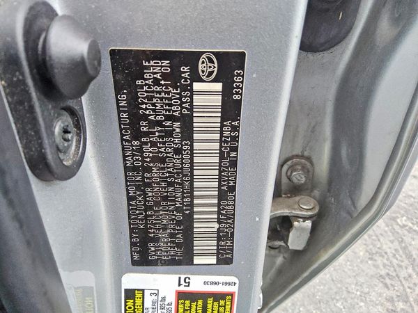 2018 TOYOTA CAMRY L/LE/SE/XLE