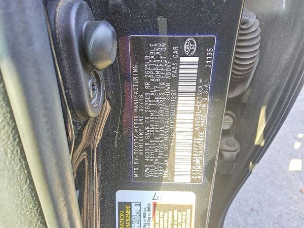 2016 TOYOTA CAMRY — VINS