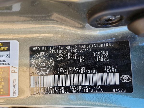 2014 TOYOTA CAMRY