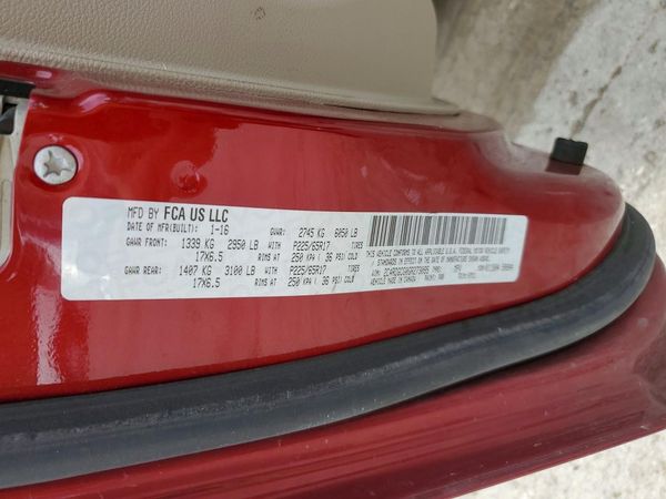 2016 DODGE GRAND CARAVAN SXT