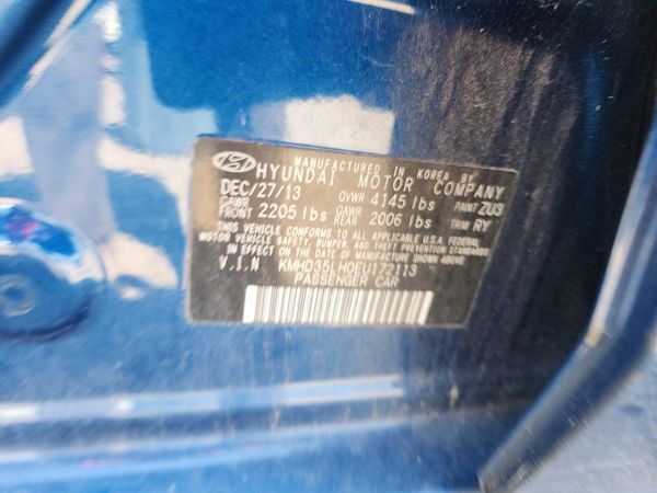 2014 HYUNDAI ELANTRA STD, Style, Tech