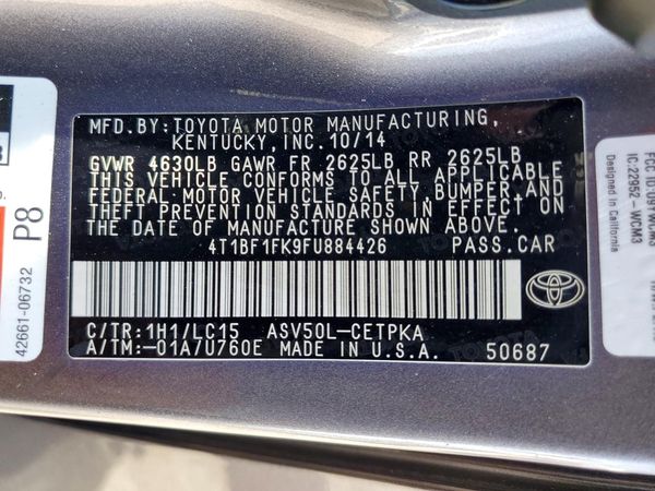 2015 TOYOTA CAMRY