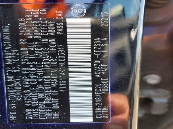 2022 TOYOTA CAMRY SE