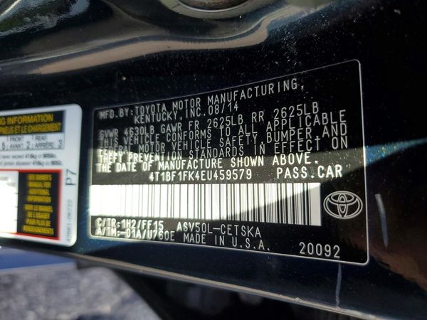 2014 TOYOTA CAMRY